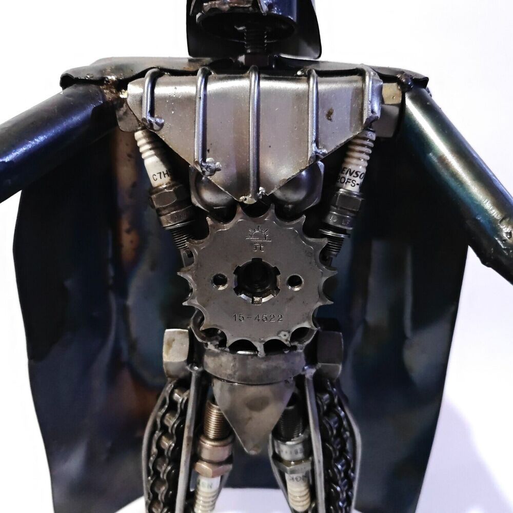 Darth Vader Star Wars Scrap Metal Weld Sculpture Art Statue 16" Large Handmade - Picture 3 of 16